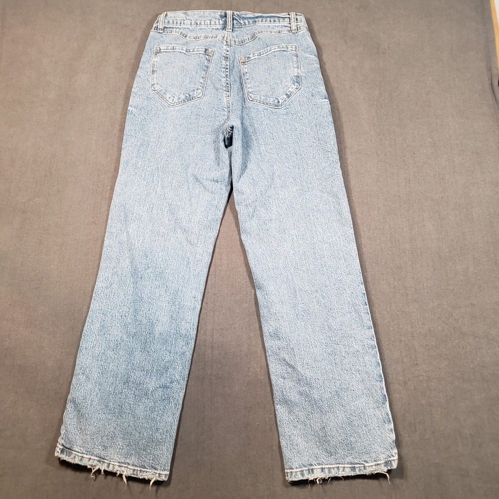 Kensie Jeans The Aubrey Womens 4/27 Blue High Rise Relaxed Straight Leg - Picture 2 of 9